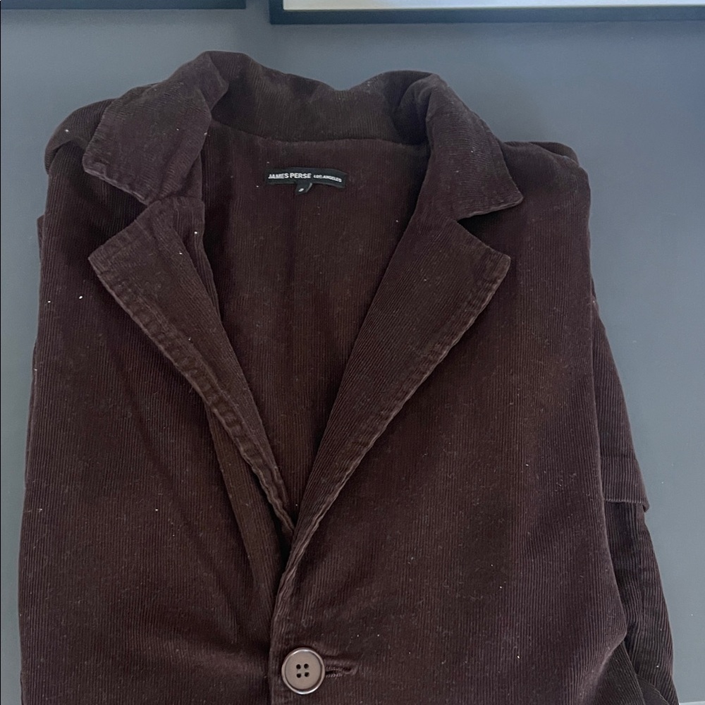 James Perse Men's Dark Brown Corduroy Jacket